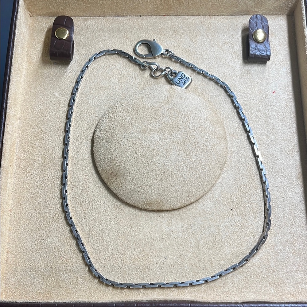 Versatile sterling silver-plated long chain necklace